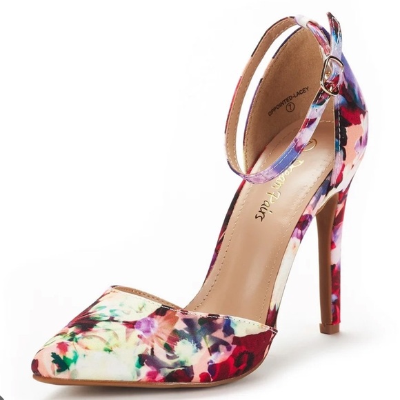 Dream Pairs Multicolor Floral Heels - Picture 2 of 11
